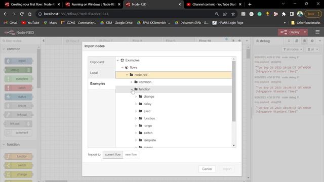 How to import flow from Node red example смотреть онлайн