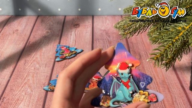 Магнит Символ года Дракон на елке деревянный 7,5см в ассортименте смотреть онлайн