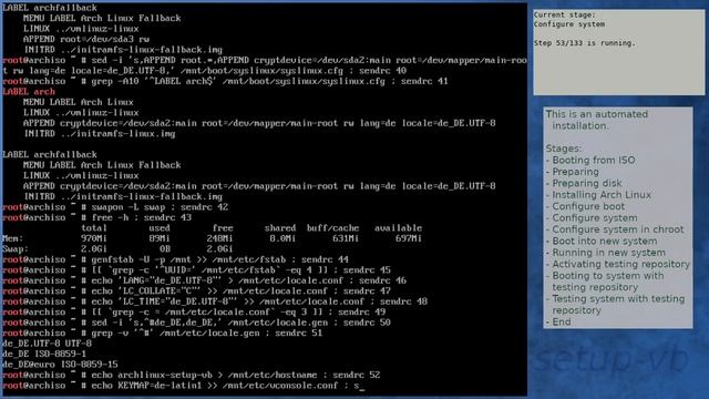 Arch Linux installation recording to kernel 5.18.12-arch1-1 (testing) смотреть онлайн