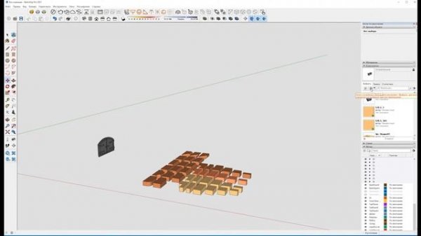 SketchUp. Импорт объектов.  Библиотека компонентов