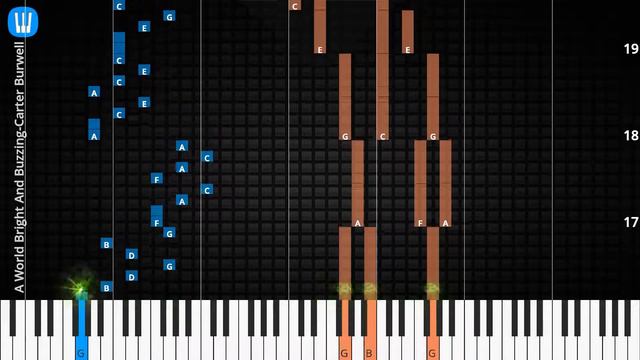 🎹A World Bright And Buzzing, Solo & Chord, Carter Burwell, Synthesia Piano смотреть онлайн