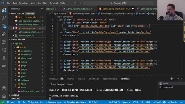 Admin Section Setup - Build a CMS - Angular & Firebase смотреть онлайн