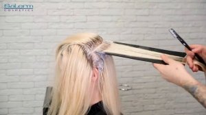Salerm - обесцвечивание сильно отросших корней, предокраска на цветовой бане HairSet #132
