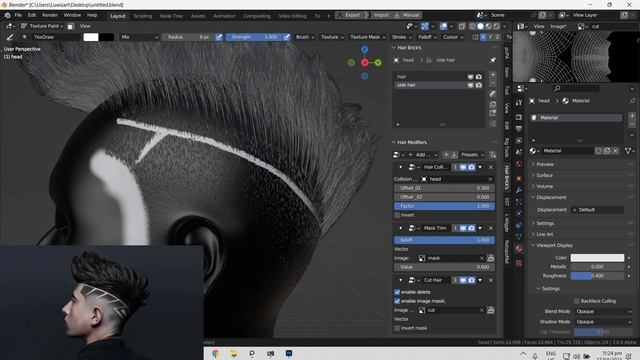Hair Styling 001 in blender смотреть онлайн