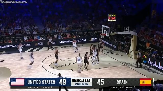 USA vs Spain Full Game Highlights | FIBA World Cup Warm-Up | August 13, 2023 | FreeDawkins смотреть онлайн