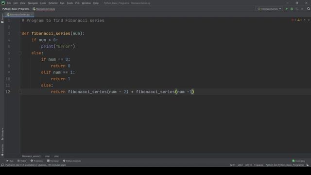 Python Program to find Fibonacci Series || Python Basic Programs || #4 смотреть онлайн