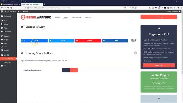 How to Add Social Share Buttons to Your Wordpress Website / Social Warfare Tutorial смотреть онлайн