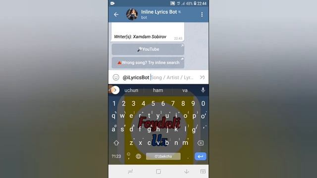 Qoʻshiqlar matni | Telegramda qoʻshiqlar matnini topish смотреть онлайн