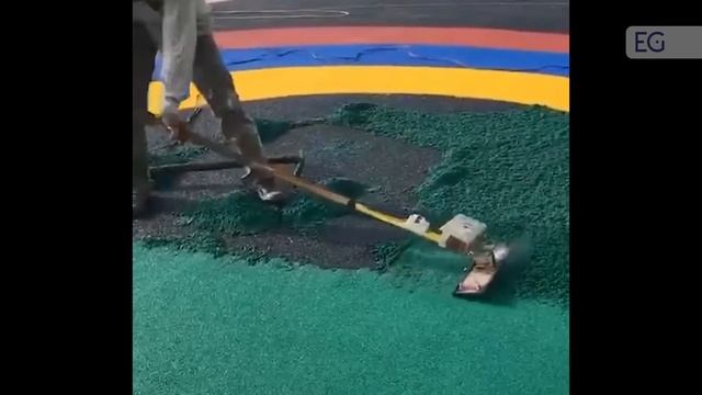 Терморейка для укладки покрытия из резиновой крошки смотреть онлайн