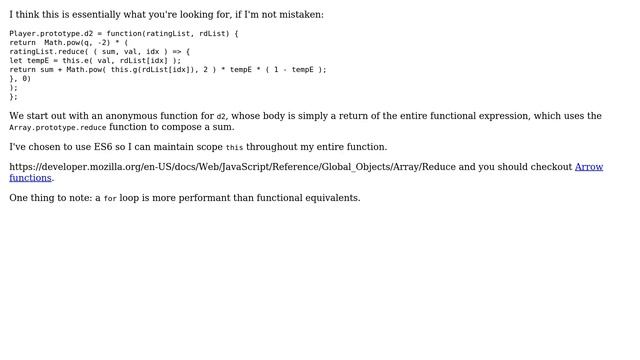 Replacing a for loop that iterates over an array with the functional programming equivalent смотреть онлайн
