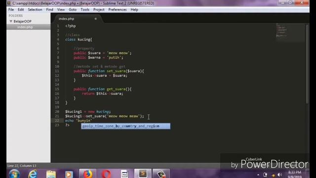 OOP 3 di PHP ( Set dan Get ) смотреть онлайн