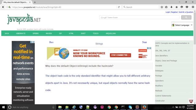 Why does the default Object.toString() include the hashcode?
- javapedia.net смотреть онлайн