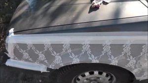 Покраска авто через тюль / эксперимент