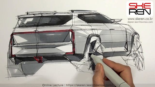 Car design sketch(Polestar SUV) смотреть онлайн