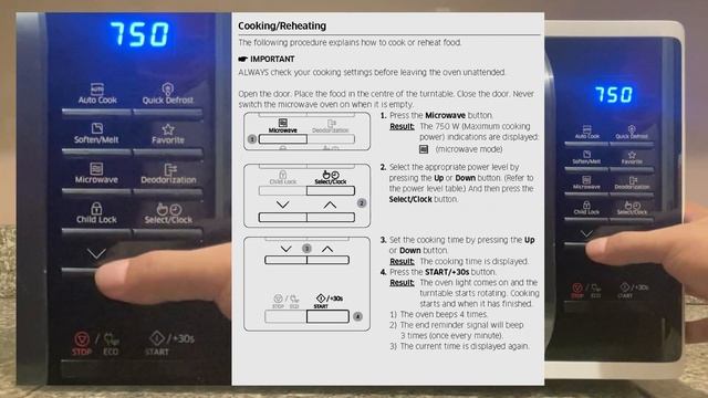 Samsung MS23K3513AW/MW3500K (23 Liters) Microwave Oven смотреть онлайн