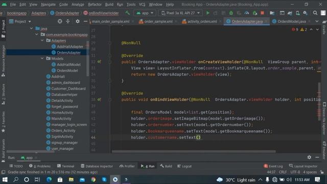 Show the inserted values into another activity|| show booked order In android using Sqlite смотреть онлайн