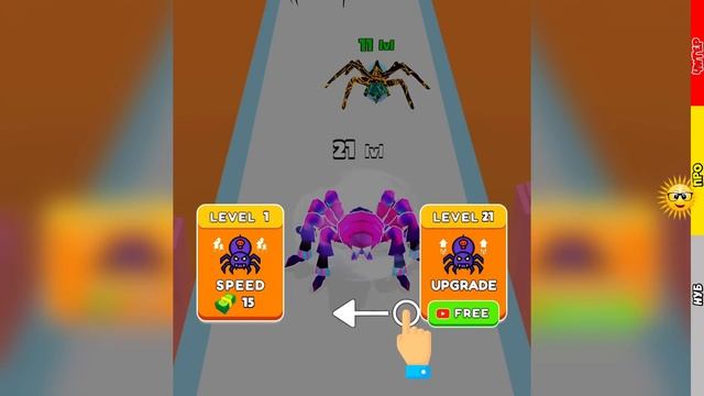МАКСИМАЛЬНАЯ ЭВОЛЮЦИЯ РАЗМЕРА ПАУКА! Insect Evolution Run смотреть онлайн