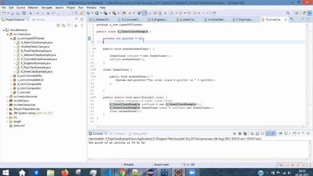 Advance Java Topics: Types of classes, Immutability, comparable and Comparator смотреть онлайн