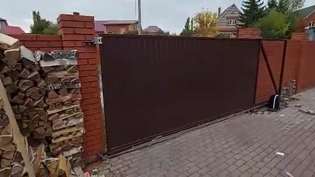 Откатные ворота с автоматикой ALUTECH RTO-500KIT смотреть онлайн