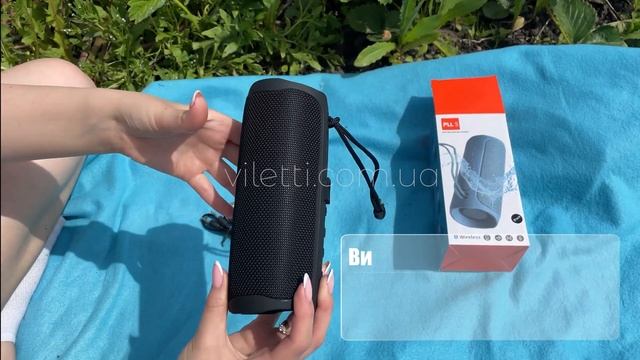 Портативна Bluetooth колонка переносна з радіо, зарядка через USB чорна блютуз PLL 5 speakerphone смотреть онлайн
