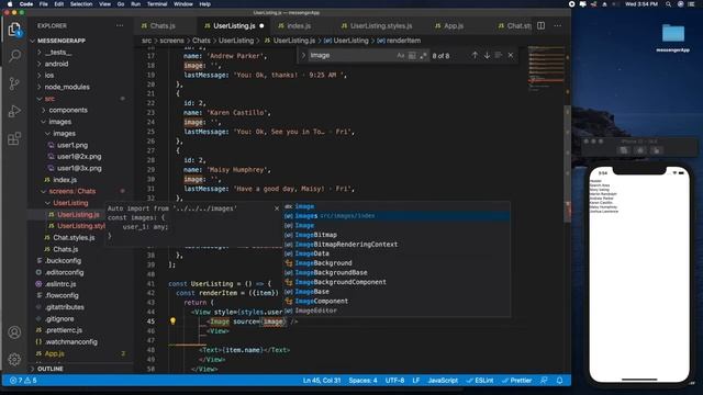 Messenger app UI with React Native Part 1 смотреть онлайн