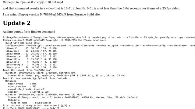How do I use ffmpeg to split a video into images and then reassemble exactly the same? смотреть онлайн