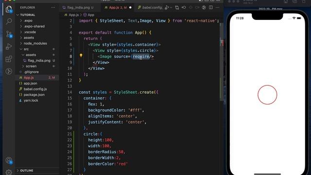 How to make rounded profile image in react native with border radius and border color смотреть онлайн