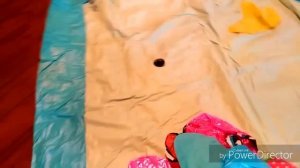 ?Детский надувной бассейн с горкой! клёва для детей! Покупаем, распокавываем, надуваем, играем.