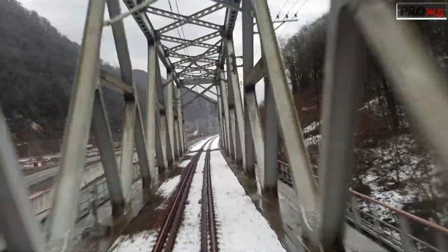 Адлер - Роза Хутор из кабины машиниста. смотреть онлайн