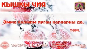 Караоке - "Кышкы чия" Татарча жырлар | Татарская песня "Зимняя Вишня" KaraTatTv