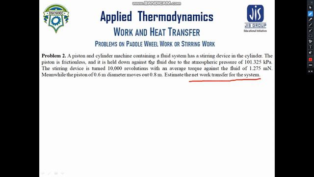 Module 1 Lecture 4 Work and Heat Transfer смотреть онлайн