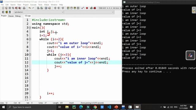Nested While Loops in C++ #18 in Urdu/Hindi || Nested while Loop смотреть онлайн