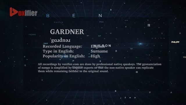 How to Pronunce Gardner in English - Voxifier.com смотреть онлайн