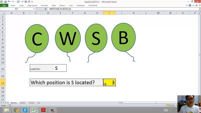 Epd24 Malaysian Favourite Excel Tip Function MATCH смотреть онлайн