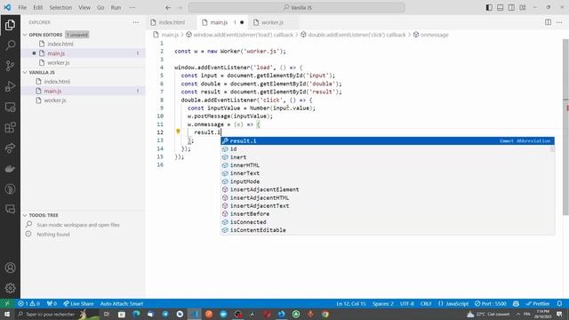 Vanilla JS 20 - Web Workers смотреть онлайн