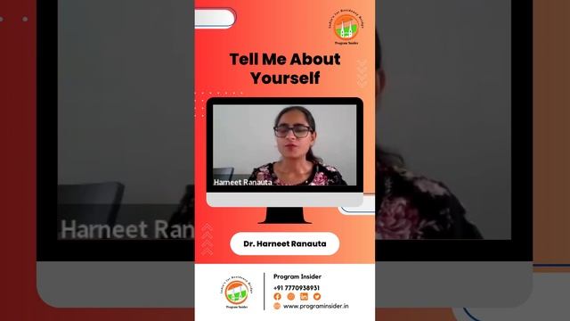 "Tell me about yourself" Your pitch to program | Interview смотреть онлайн