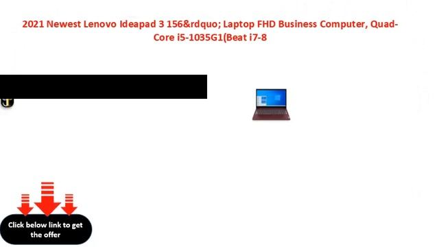 2021 Newest Lenovo Ideapad 3 156&rdquo; Laptop FHD Business Computer, Quad Core i5 1035G1Beat i7 8 смотреть онлайн