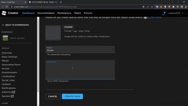 Как создать Гейм Пасс в обновленном Roblox Create