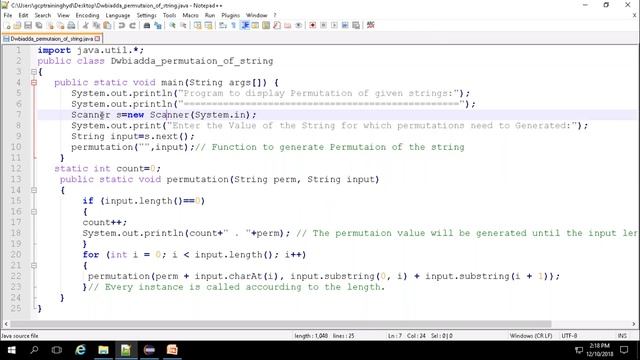 HOW TO DISPLAY PERMUTATION OF A GIVEN STRING IN JAVA смотреть онлайн