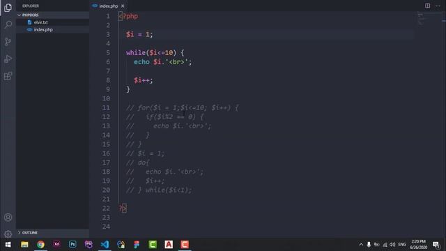 Php [ Dərs7 ] - Php - də Dövrlər (For,Foreach,Do While,While) смотреть онлайн