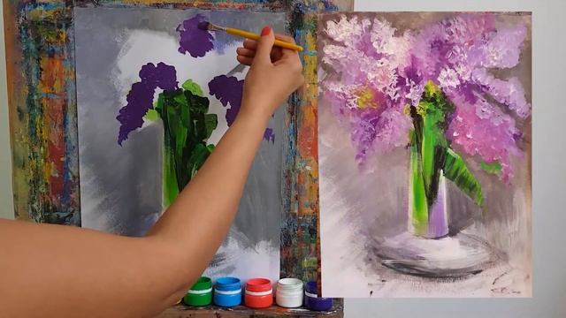 Как Нарисовать Сирень гуашью смотреть онлайн