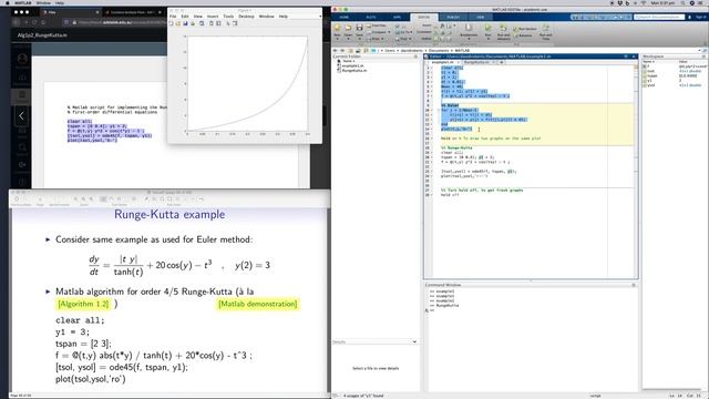 Runge–Kutta method in Matlab example 1 смотреть онлайн