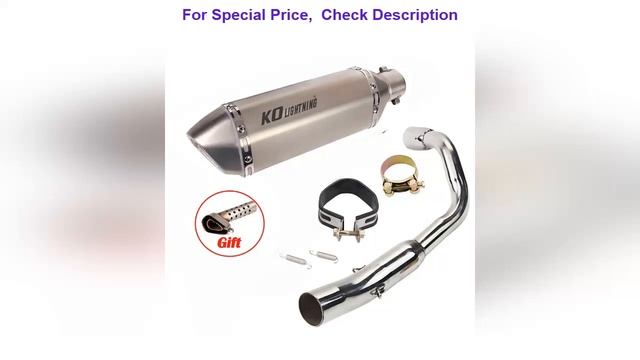 ✨For Honda Hornet 600 CB600F Motorcycle Exhaust System Tip Middle Connect Pipe Slip on 51mm Silence смотреть онлайн