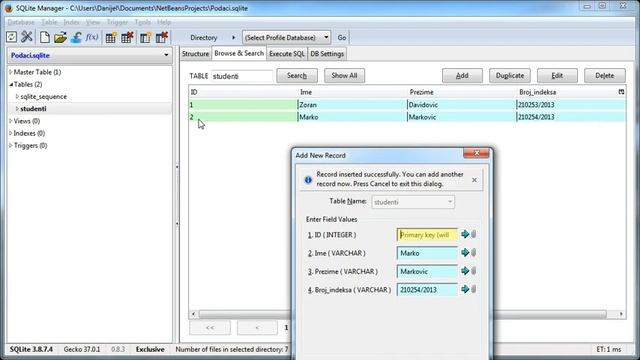 #1 Java SQLite - SQLite Manager i prvi projekat смотреть онлайн