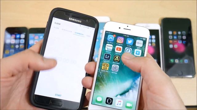 iPhone 5 vs iPhone 5S vs iPhone 6 vs iPhone 6S vs iPhone SE vs iPhone 7 vs iPhone 7 Plus iOS 10.3 смотреть онлайн