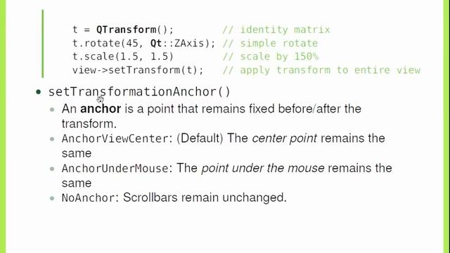 Qt Training: Graphics View (part 2/3): Transformations and Coordinate Systems смотреть онлайн