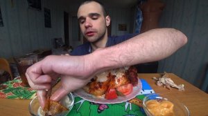 МУКБАНГ АСМР КУРИЦА ГРИЛЬ / CHICKEN / СОУС / ОВОЩИ / ЗЕЛЕНЬ / ОБЖОР / EATING ASMR Mukbang #564
