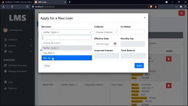 Loan (Lending) Management System | Web App PHP with mysql смотреть онлайн
