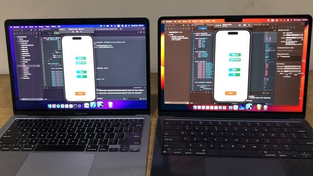 Xcode on M2 MacBook Air vs M1 MacBook Air - The M1 holds it's own !! смотреть онлайн