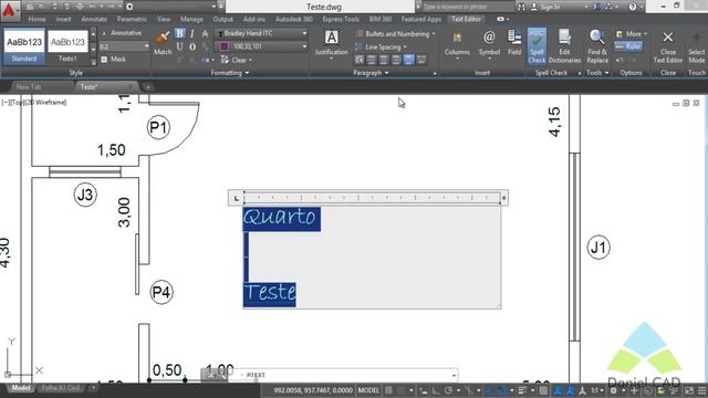 Aula 31 | AutoCAD 2015 | Comando Text смотреть онлайн